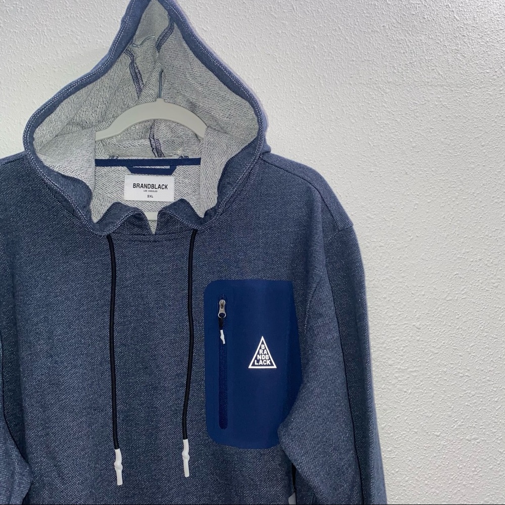 BRANDBLACK Gunnar Hood, blue, XXL.
